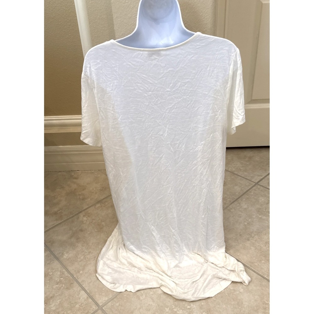 NEW Charming Charlie White Dress Night Dress Size XL Semi Sheer Comfort NWT - Picture 3 of 8